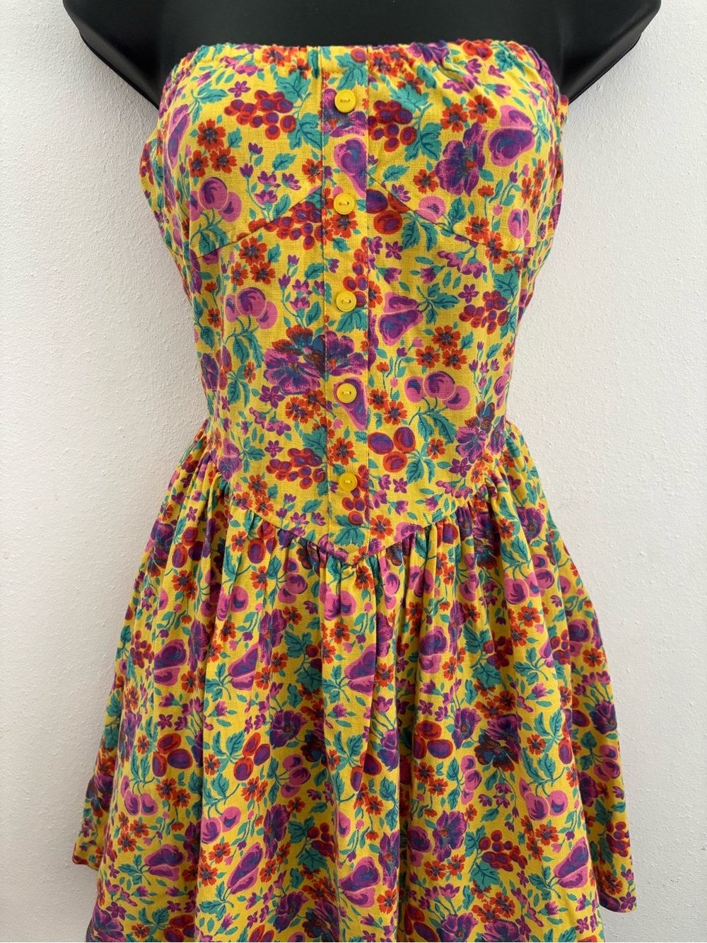 Nasty Gal Ditsy Floral Strapless Skater Dress